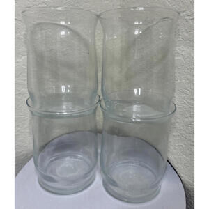Libbey Adorn Hurricane Glass Table Vase Set of 4